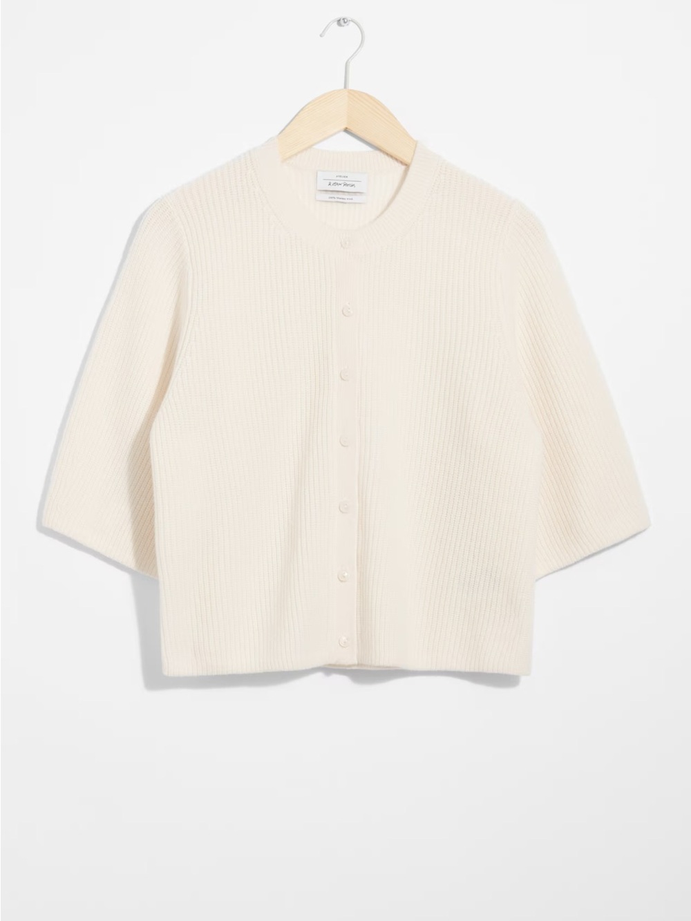 & Other Stories Merino Rib-Knit Cardigan